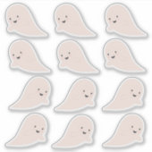 Leuke Halloween Geest Sticker Vel (Voorkant)