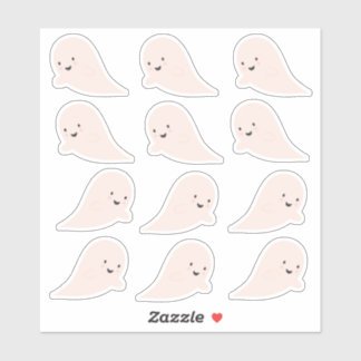 Leuke Halloween Geest Sticker Vel