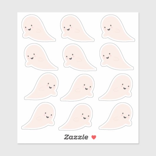 Leuke Halloween Geest Sticker Vel (Vel)
