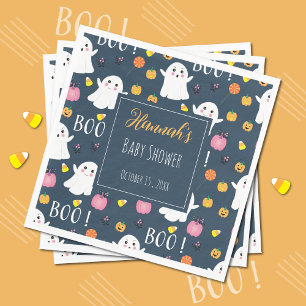 Leuke Halloween Geesten Donkerblauw Papier Servet