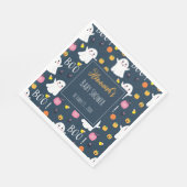 Leuke Halloween Geesten Donkerblauw Papier Servet (Hoek)