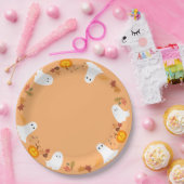 Leuke Halloween geesten en pompoenen Papieren Bordje (Feest)