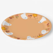 Leuke Halloween geesten en pompoenen Papieren Bordje (Gekanteld)