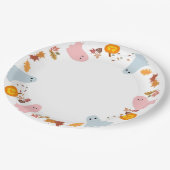 Leuke Halloween geesten en pompoenen Papieren Bordje (Gekanteld)