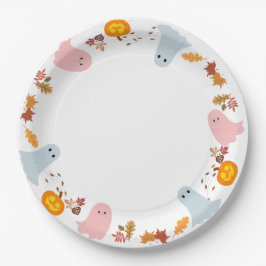 Leuke Halloween geesten en pompoenen Papieren Bordje