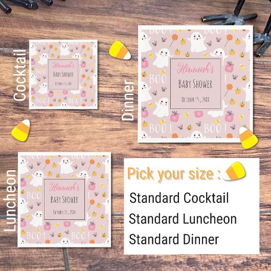 Leuke Halloween Geesten Roze Papieren Servetten