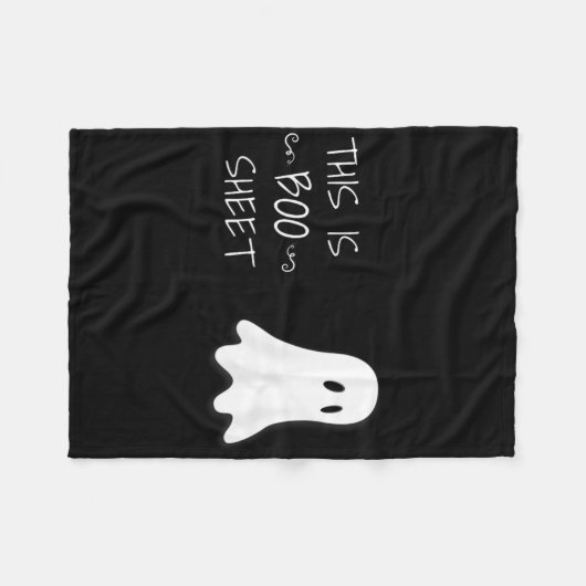 Leuke Halloween Ghost Dit is Boo Sheet Fleece Deken (Voorkant (Horizontaal))