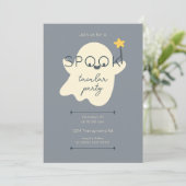 Leuke Halloween Ghost Party uitnodiging (Staand voorkant)