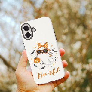 Leuke Halloween Ghost Pumpkin Spice Gepersonalisee iPhone 16 Plus Hoesje