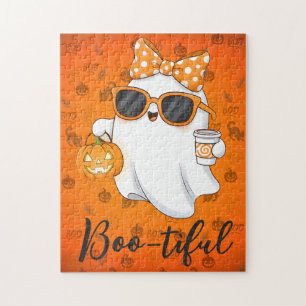 Leuke Halloween Ghost Pumpkin Spice Gepersonalisee Legpuzzel