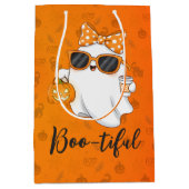 Leuke Halloween Ghost Pumpkin Spice Gepersonalisee Medium Cadeauzakje (Voorkant)