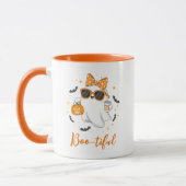 Leuke Halloween Ghost Pumpkin Spice Gepersonalisee Mok (Links)