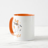 Leuke Halloween Ghost Pumpkin Spice Gepersonalisee Mok (Voorkant links)