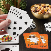 Leuke Halloween Ghost Pumpkin Spice Gepersonalisee Pokerkaarten (Insitu)