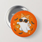 Leuke Halloween Ghost Pumpkin Spice Gepersonalisee Ronde Button 7,6 Cm (Voorkant /achterkant)