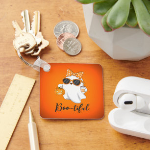 Leuke Halloween Ghost Pumpkin Spice Gepersonalisee Sleutelhanger