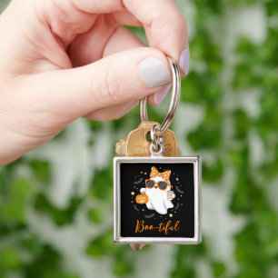 Leuke Halloween Ghost Pumpkin Spice Gepersonalisee Sleutelhanger