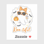Leuke Halloween Ghost Pumpkin Spice Gepersonalisee Sticker (Vel)