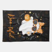 Leuke Halloween Ghost Pumpkin Spice Gepersonalisee Theedoek (Horizontaal)