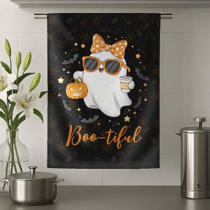 Leuke Halloween Ghost Pumpkin Spice Gepersonalisee Theedoek