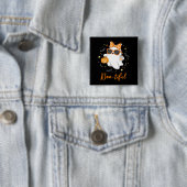 Leuke Halloween Ghost Pumpkin Spice Gepersonalisee Vierkante Button 5,1 Cm (In situ)