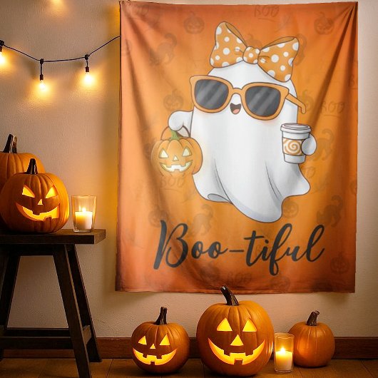 Leuke Halloween Ghost Pumpkin Spice Gepersonalisee Wandkleed