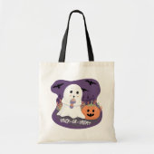 Leuke Halloween Ghost Trick-or-Treat Canvas tas (Voorkant)