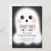 Leuke Halloween Ghost Verjaardagsfeestuitnodiging Kaart (Voorkant)