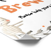 Leuke Halloween Ghost Witches Brew Drinken Teken Poster (Hoek)