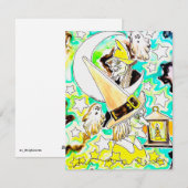 Leuke Halloween heks kunstprint Feestdagenkaart (Voorkant / Achterkant)