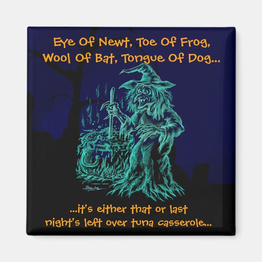 Leuke Halloween Heks Magneet (Voorkant)