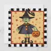 Leuke Halloween Heksentruc of Treater Inspirivity Feestdagenkaart (Voorkant)