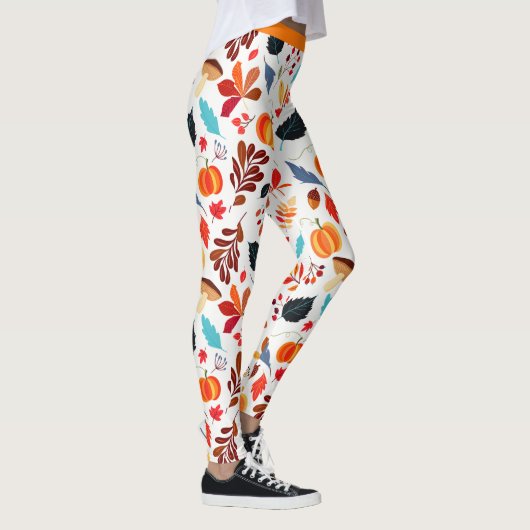 Leuke Halloween Herfst Pompoen Patroon Yoga Leggings (Rechts)