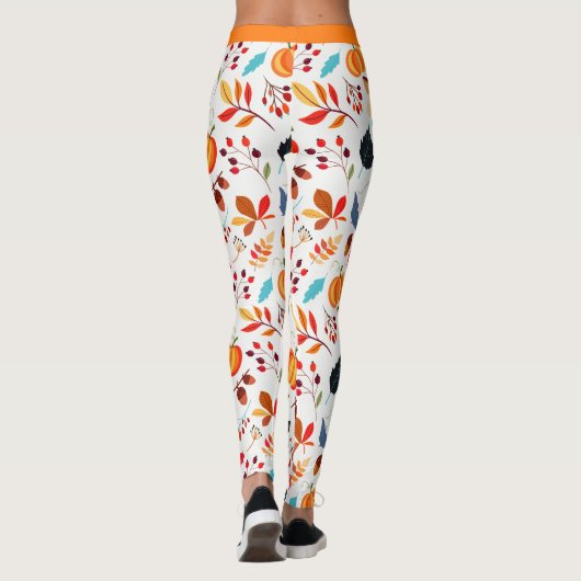 Leuke Halloween Herfst Pompoen Patroon Yoga Leggings (Achterkant)