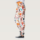 Leuke Halloween Herfst Pompoen Patroon Yoga Leggings (Links)