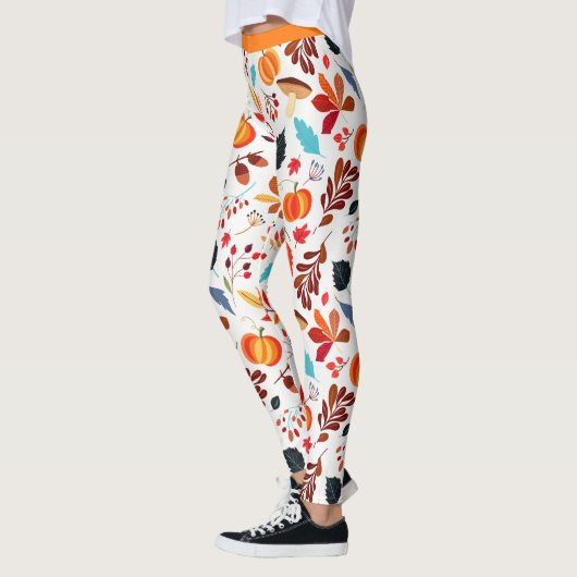 Leuke Halloween Herfst Pompoen Patroon Yoga Leggings (Links)