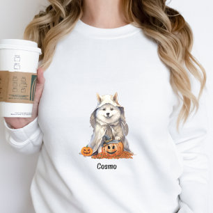 Leuke Halloween Husky Dog Ghost Gepersonaliseerd Trui