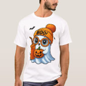 Leuke Halloween-illustratie van een spook T-shirt (Voorkant)