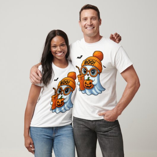 Leuke Halloween-illustratie van een spook T-shirt (Unisex)