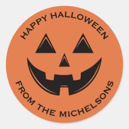 Leuke Halloween Jack O lantaarn pompoen Ronde Sticker