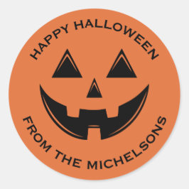 Leuke Halloween Jack O lantaarn pompoen Ronde Sticker