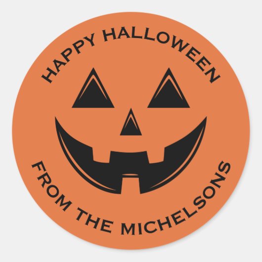 Leuke Halloween Jack O lantaarn pompoen Ronde Sticker (Voorkant)
