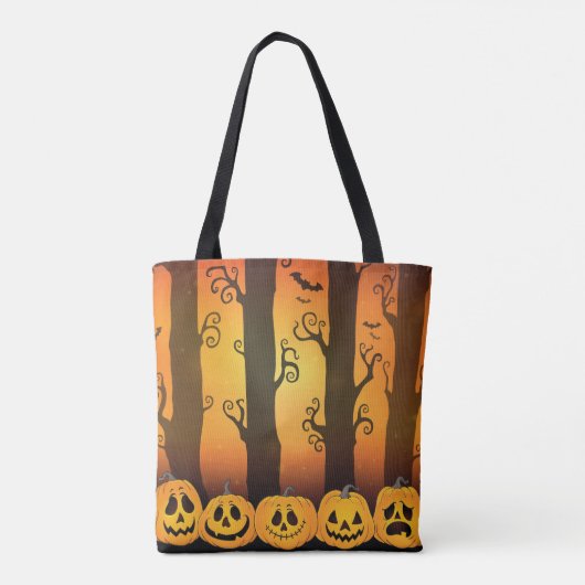 Leuke Halloween Jack O lantaarn pompoen Tote Bag (Achterkant)