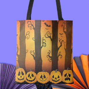 Leuke Halloween Jack O lantaarn pompoen Tote Bag