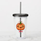 Leuke Halloween Jack O Lantern Acryl Drinkbeker (Voorkant)