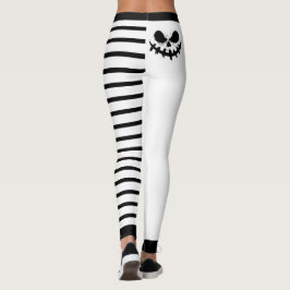 Leuke Halloween Jack-O-Lantern Gezichten en Strepe Leggings