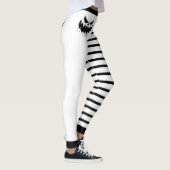 Leuke Halloween Jack-O-Lantern Gezichten en Strepe Leggings (Rechts)