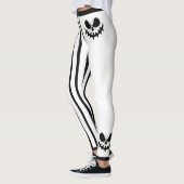 Leuke Halloween Jack-O-Lantern Gezichten en Strepe Leggings (Links)