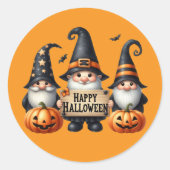 Leuke Halloween kabouters Ronde Sticker (Voorkant)