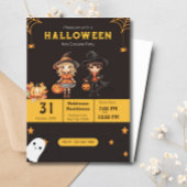 Leuke Halloween Kinder Kostuum Feest Uitnodiging